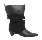 Stella McCartney Women’s Black Slouchy Boots Mid Calf Pointed Toe NEW IN BOX