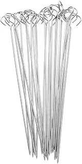 25pcs Stainless Steel BBQ Skewers: Reusable Barbecue Skewers for Meat Vegetables Fruits - Backyard Barbecue Grilling Sticks for Family Gathering