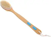 minkissy Artifact for Bathing Dry Brush Scrub Brush Back Brush Back Wash Brush Body Brush for Showering Back Scratcher Shower Long Handled Shower Brush Back Scrubber Beige Bristle Hair