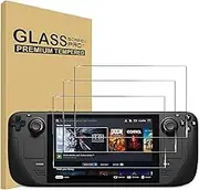 carinacoco 3 Pack Screen Protector for Steam Deck, 9H Hardness Premium Shatterproof HD Clear Anti-Scratch Anti-Fingerprint No Bubble Free Tempered Glass Screen Protector for Steam Deck