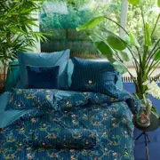 Pip Studio Double Bed Singerie Dark Blue Cotton Quilt Cover Set