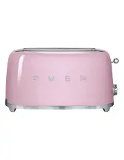 [Smeg] 50's Style 4 Slice Long-Slot Toaster in Pastel Pink TSF02PKAU