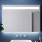 Bathroom LED Mirror Anti-fog Touch Switch Wall Hung Illuminated Light 1000x700mm