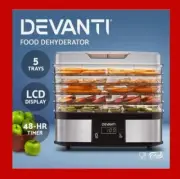 Devanti 5 Trays Food Dehydrator Fruit / Beef / any foods - HEALTHY EATING