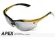 【【蘋果戶外】】APEX 610 黑金 台製 polarized 抗UV400 寶麗來偏光鏡片 運動型太陽眼鏡 可加購近視鏡框 附原廠盒、擦拭布(袋)