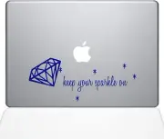 The Decal Guru 1677-MAC-15P-DB Keep Your Sparkle on Decal Vinyl Sticker, Dark Bl