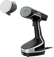 Tefal Access Steam Force DT8250 Steam Brush, 2000 Watt, 190 ml Water Tank, Heats up in Just 25 Seconds and Ready to Use, Sterilizing Steam Power, Steamer, Black/Silver