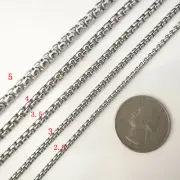 Bulk 2.5/3/4/5mm stainelss steel round box chain Classic Venice chain 2m/5m/10m