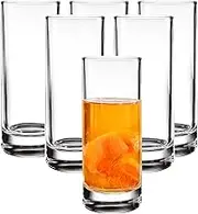 Premium Highball Glass Set - Elegant Tom Collins Glasses Set of 6-9 oz Tall Drinking Water Glasses - Bar Glassware for Mojito, Whiskey, Cocktail