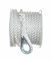 Seachoice 40741 Anchor Rope for Boating - 3-Strand Twisted Nylon Anchor Line,...