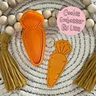 Carrot Cookie Cutter And Fondant Stamp Embosser.
