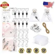 Heart-Shaped Bottle Stoppers & Openers Set: 60-Piece Wedding Favors Collection