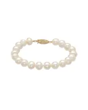 14K 8-8.5mm Freshwater Pearl Bracelet