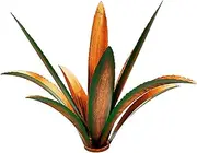 Metal Flowers Outdoor Decor, Metal Yard Art Metal Flowers Outdoor Decor 9 Leaves Metal Agave Yard Art Tequila Rustic Garden Sculpture Statue for Yard, Garden Lawn Ornament Green