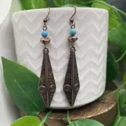 3” Copper-tone Earring Set Bohemian Retro Drop Dangle New Free Ship B5938