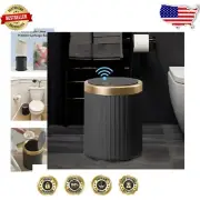 Compact 2.8 Gallon Motion Sensor Trash Can - Silent, Odor-Sealing Design
