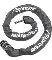 Sportneer Bicycle Chain Lock 5-Digit Resettable Combination Anti-Theft Bike Lock