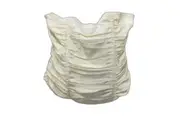 Lioness Cream Yellow Tube Corset Bodice Top Zip Up Back Ladies Size XS