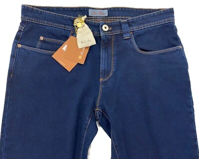 Loro Piana 5 Tasche Slim Blue Jeans Size US 35, Made in Italy