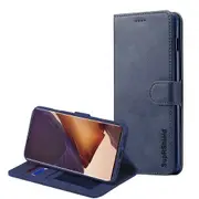 For Samsung Galaxy Note 20 Ultra Case SupRShield Wallet Leather Flip Magnetic Stand Case Cover (Navy Blue)