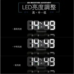 HANLIN 3DCLK 韓國3D立體數字LED時鐘 夜光掛鐘 電子鐘 貪睡鬧鐘 感應小夜燈 (4.7折)