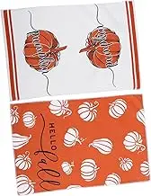 OKUMEYR 2Pcs Autumn Dish Towels Absorbent Fall Kitchen Cloths Microfiber for Wiping Hands Dishes and Surfaces for Home Use and Seasonal Decor