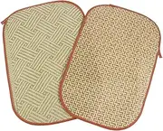 Kisangel 2Pcs Cooling Rabbit Grass Mat Soft Bunny Bedding Cushion for Guinea Pig Hamster and Squirrel Natural Grass Material for Pet Comfort and Relaxation