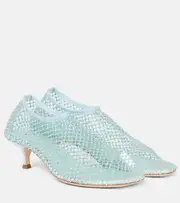 [Christopher Esber] Christopher Esber Minette embellished fishnet pumps UK 7 turquoise