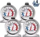 4 Pack Refrigerator Freezer Thermometer Large Dial Analog Temperature Gauge
