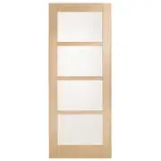 Corinthian 2040 x 920 x 35mm Internal Door White Oak Moda Translucent Glass AMODG4 - 920mm