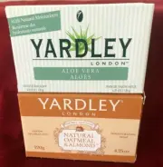 RARE - 2 YARDLEY NATURAL BOTANICAL SOAPS - ALOE VERA & SECRET COTTAGE NAT'L /NEW