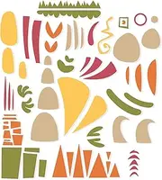 [Sizzix] Thinlits Die Set 5PK Infinite Doodles #1 | 666523 | Metal, Wafer-Thin Cutting Dies for Scrapbooking, Embossing, Journalling, Silver