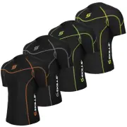 Mens Compression Base Layer Armour Top Half Sleeve Thermal Gym FIt Sports Shirt
