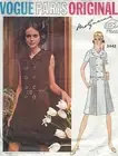 1970 Vintage VOGUE Sewing Pattern DRESS B38 (1155) By 'Molyneux'
