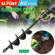 Garden Spiral Plant Auger Earth Planter Drill Bit Post Hole Digger Tools 600mm