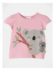 [Sprout] Essential Koala T-Shirt in Pink
