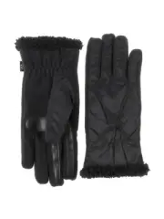 Isotoner Womens Gloves Small/Medium Black Thermflex-Lined Soft Tech Touchscreen