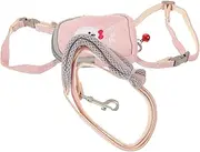 VILLFUL Adjustable Cat Harness Leash Set Small Pet Traction Leash for Safety Walking