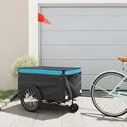 Generic Bike Trailer Black and Blue 45 kg Iron