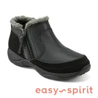 在飛比找momo購物網優惠-【Easy Spirit】EPIC 真皮絨毛拉鍊短靴(黑色)