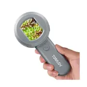 TOMLOV P10 Microscope for Adults Kids, Portable 100X Illuminated Jewelers Lou...