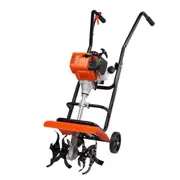 VEVOR Tiller Cultivator Gas Powered, 31CC 4-Stroke Garden Cultivator, Tiller with 4 Steel Adjustable Front Tines for Lawn, Garden and Field Soil Culti