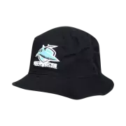 Cronulla Sharks NRL Black Twill Bucket Hat Cap!