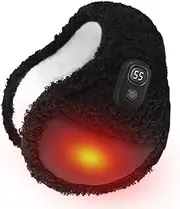 [Generisch] Heatable Ear Warmers - Warm Earmuffs, Fleece Lining, 3 Temperature Modes, Back-Worn, Heated Earmuffs, Foldable Earmuffs for Outdoor Activities with Automatic Shut-Off, Single attributes, Siehe