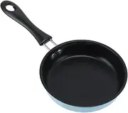 4.7inch Mini Frying Pan, Breakfast Small Fry Egg Pan with Long Handle, Stainless Steel Prevent Stick Induction Pot, Portable Camping Cooking Omelet Pan, Dishwasher (Blue)