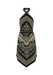 Balmain Bandana-intarsia Knitted Midi Dress - Black - 40 (UK12 / M) 40 (UK12 / M)
