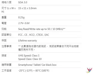 威剛 ADATA Micro SDHC 32G 記憶卡 UHS-I U1/C10 (6.4折)