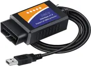 FORS-can ELM327 OBD2 USB Adapter for Windows ELMconfig Scanner Diagnostic - New!