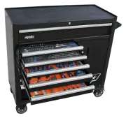 Toolkit 217Pc Metric/Sae In Black Cust Roll Cab