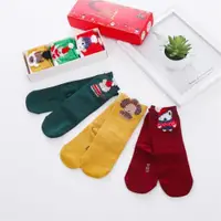 在飛比找ETMall東森購物網優惠-韓版秋冬款圣誕系列棉襪彈力童裝